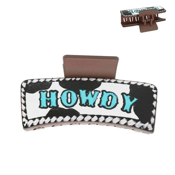 WESTERN HOWDY BROWN CLAW CLIP YKT Earrings