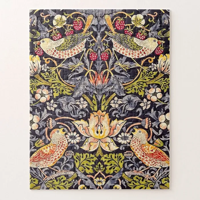 William Morris Strawberry Thief Traditional Thick Jigsaw Puzzle for Adults 30 to 1000 Pieces Portrait Puzzle Earrings William Morris Strawberry Thief Traditional Thick Jigsaw Puzzle for Adults 30 to 1000 Pieces Portrait Puzzle Earrings