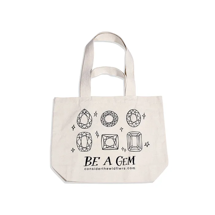 WldflwrInk Necklaces Be a Gem Tote Bag