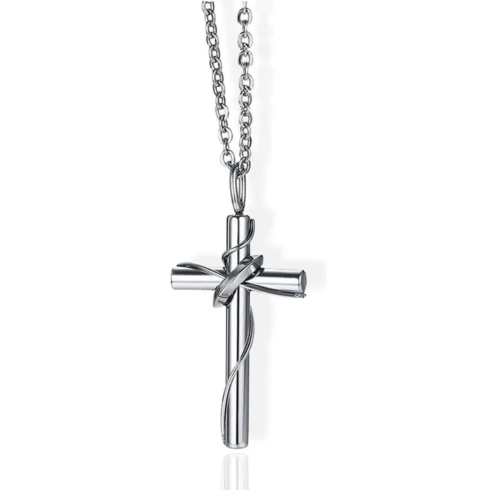 Womens Christian Necklace br Cross with Ring Lords Guidance Necklaces