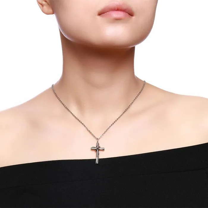 Womens Christian Necklace br Cross with Ring Lords Guidance Necklaces
