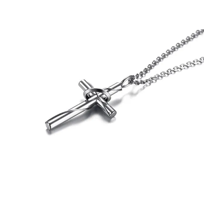 Womens Christian Necklace br Cross with Ring Lords Guidance Necklaces