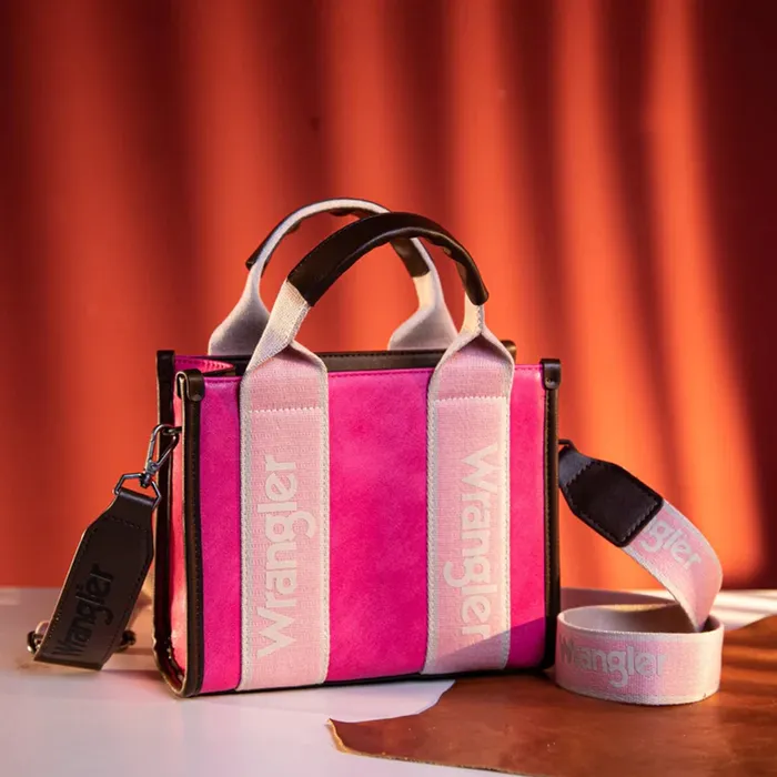 WRANGLER COLOR BLOCK SMALL CROSSBODY TOTE HOT PINK MONTANA WEST Necklaces