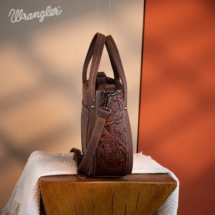 Wrangler Genuine HairOn Cowhide ToteCrossbody Coffee MONTANA WEST Earrings