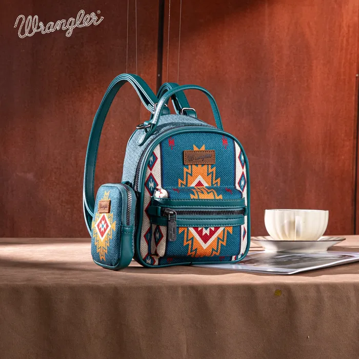 Wrangler Southwestern Knitted Mini Backpack With Coin Pouch Turquoise MONTANA WEST Earrings Wrangler Southwestern Knitted Mini Backpack With Coin Pouch Turquoise MONTANA WEST Earrings