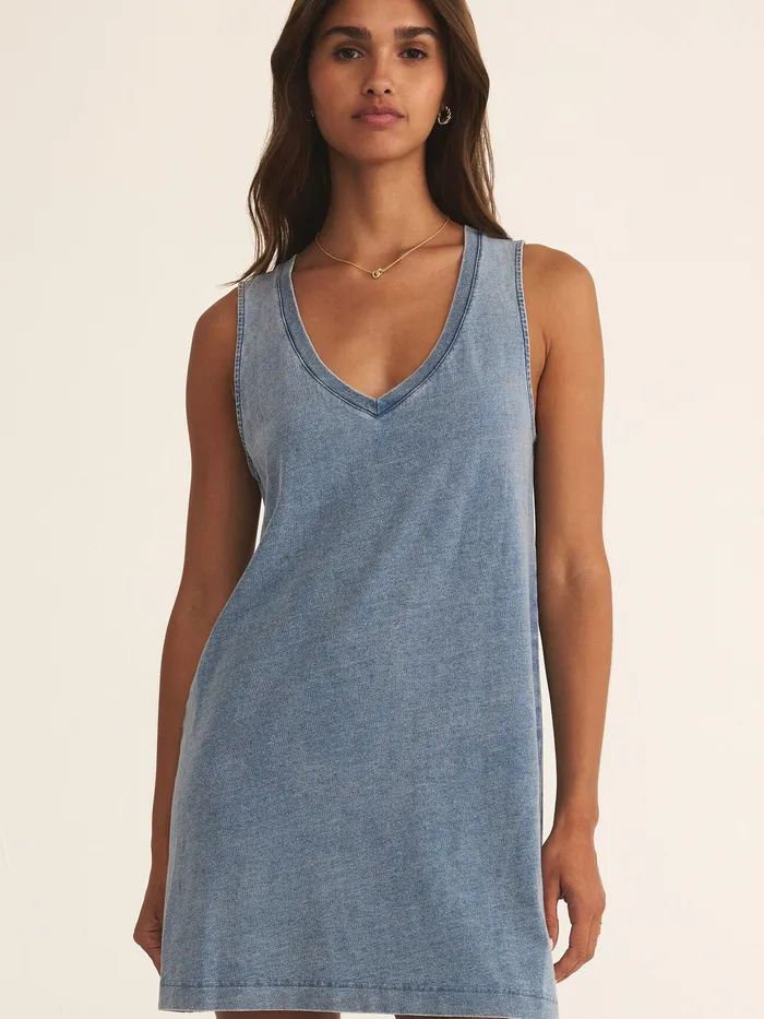 Z Supply Sloane Knit Denim Dress Z Supply Earrings