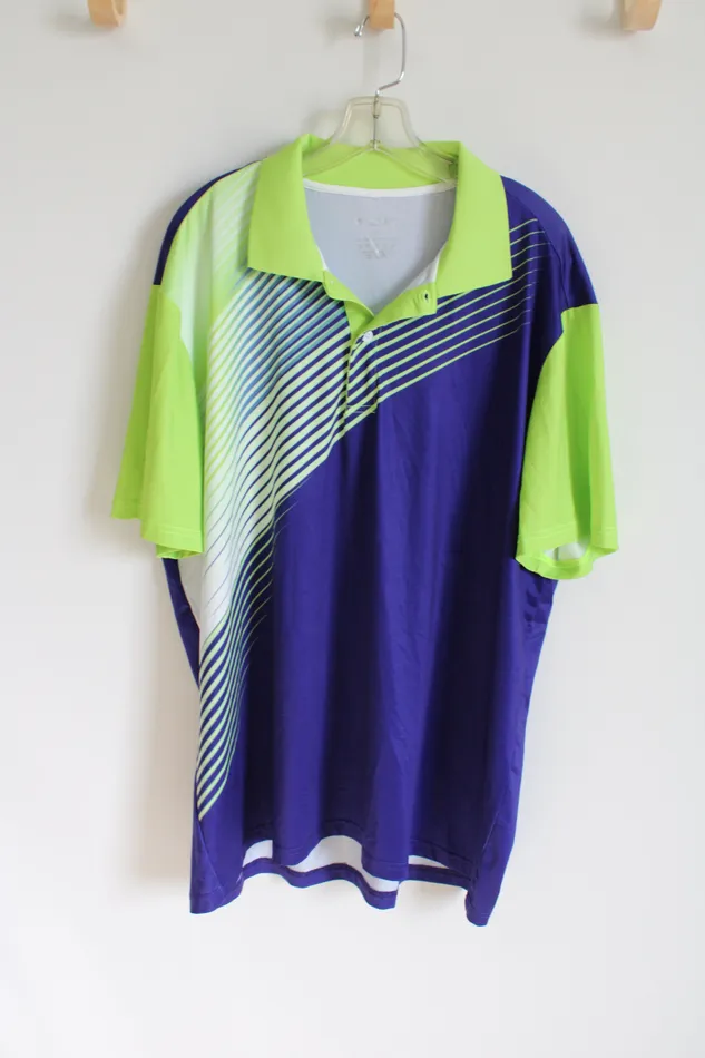 Zity Earrings Zity Green Purple Polo Shirt XL
