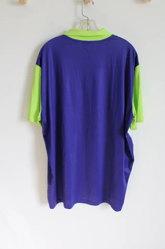 Zity Earrings Zity Green Purple Polo Shirt XL